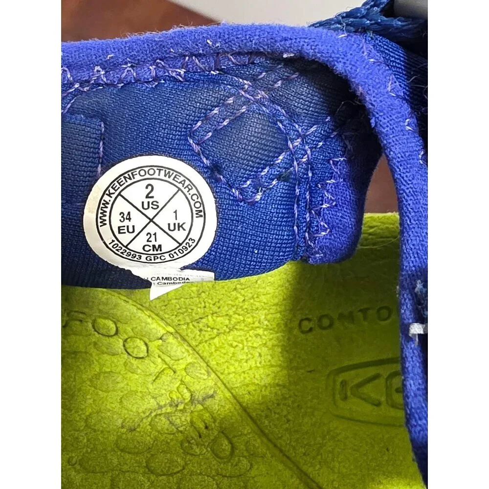 KEEN Kids Sea camp II CNX Waterproof Sport Sandals‎ Navy Blue & Yellow Size 2
